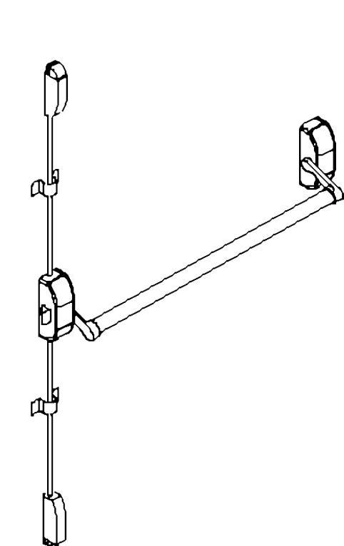 Three Point Vertical PANIC EXIT DEVICE DK-370-1 - Oubao
